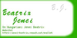 beatrix jenei business card